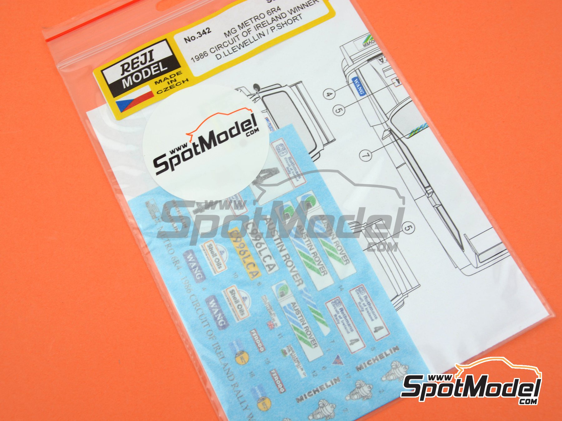 Reji Model 342: Marking / Livery 1/24 Scale - MG Metro 6R4 #4 - David ...